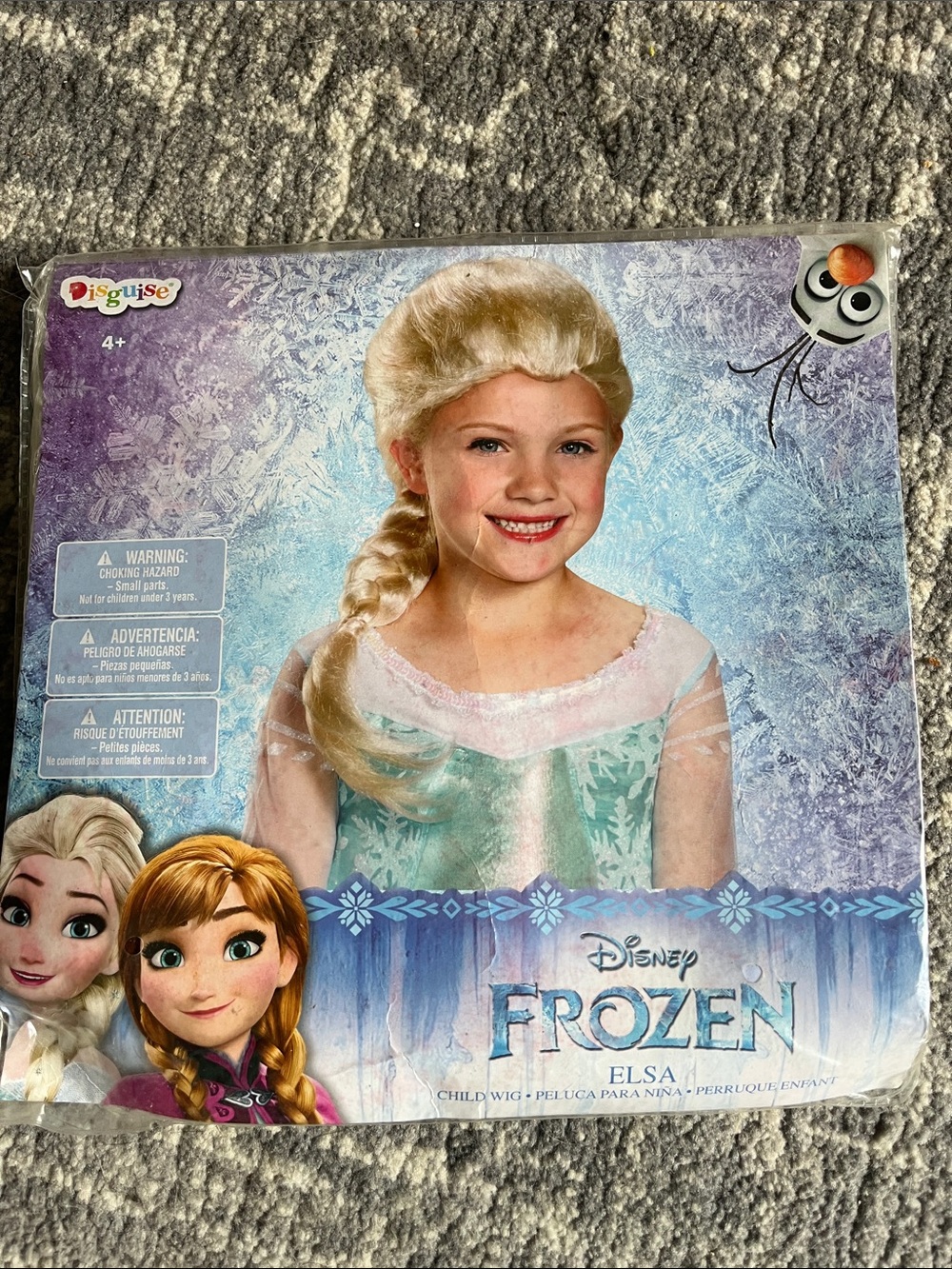 Disney Elsa Light Blonde Braided Costume Wig